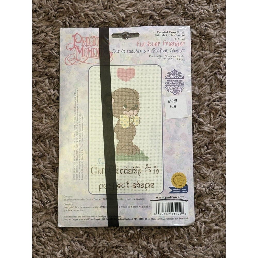 Janlynn Precious Moments Cross Stitch Kit Our Friendship is in Perfect Shape NEW
